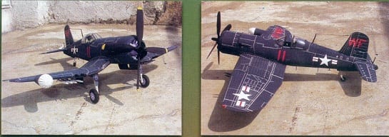 Corsair F4U-5 NL Air Fighter Paper Model