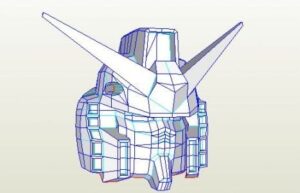 gundam helmet - Gundam Helmet Paper Model