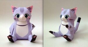 CatType1MayoPic - Mayonnaise Kareha Cat Papercraft