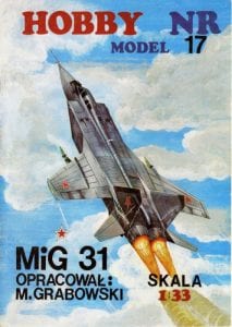 MiG 31 Interceptor Aircraft Paper Model