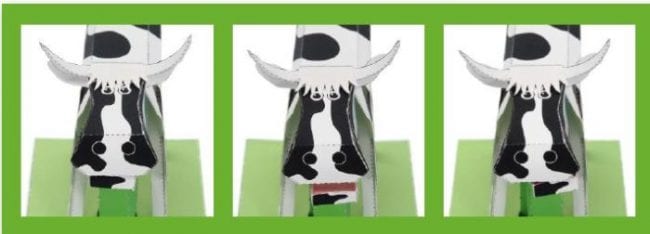 Movable Cow Paper toy