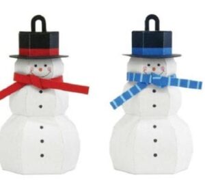 snowman - Snowman Red and Blue Papercraft