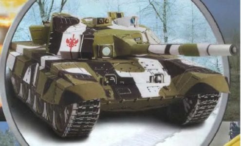Russian Tank T-90 Winter Camouflage Papercraft