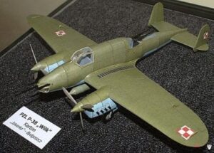 800px PZL 38 Wilk - P-38 Wilk Fighter Bomber Papercraft