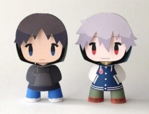 20120106 01 - Kaworu and Shinji Evangelion Papercraft