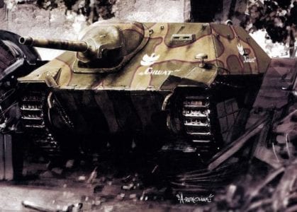 Armored Tank Jagdpanzer 38 Hetzer Papercraft