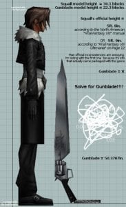 scale finder - FF8 Squall's Gunblade Papercraft