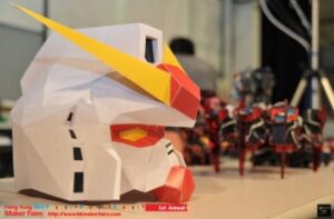 gundam helm - Gundam Helmet Papercraft