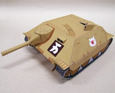 Girl Und Panzer Hetzer Tank Papercraft