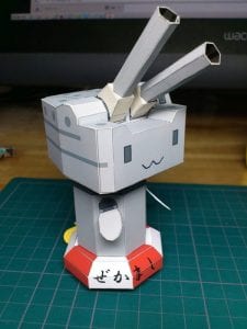 Kancolle Shimakaze Twin Cannon Papercraft