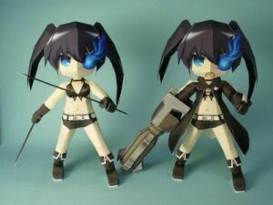 907AN - Black Rock Shooter Chibi v2 Papercraft