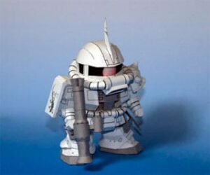 Jyn8g1 - Gundam SD White Ogre Zaku Paper Model