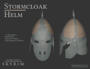 XjIg4od - Skyrim's Stormcloack Helmet Cosplay Papercraft