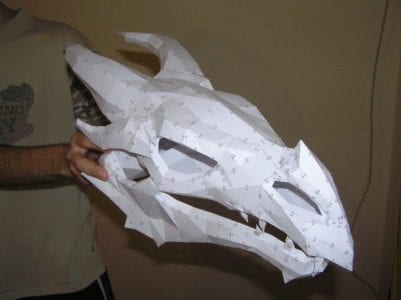 Skyrim Dragon Bone Skull Paper Craft