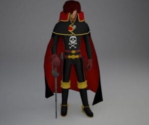 Rendu final - Captain Harlock Papercraft