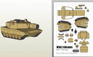 m1a2 - SD M1A2 Abrams Tank Paper Craft