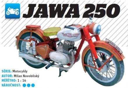 Jawa 250cc Motorbike Paper craft