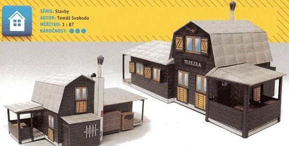 Chata Cottage paper craft