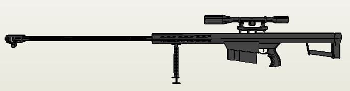 rifle - M82A1 Sniper Rifle paper craft