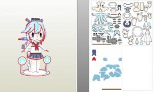 miyu - Chibi Kancolle Miyuki Paper craft