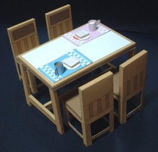 Dining Table Paper craft