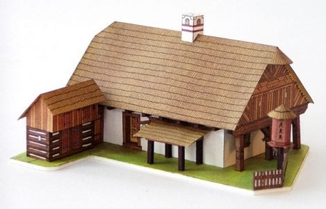 Polabske stavby11 - Anime house paper craft