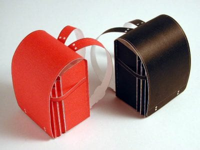 Black and Red School Bag Paper craft