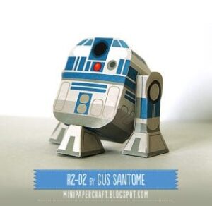 R2 D2 by Gus Santome - Chibi R2-D2 Paper craft