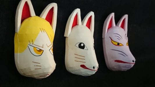 fox mask paper craft