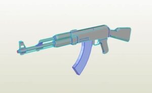 L21977 - AK47 Weapon Paper craft