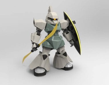 sd gelgoog - SD Gelgoog Gundam Paper craft