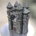 papercraft papiermodell castle burg schloss cinem4d c4d pepakura 15 - Medieval Castle Paper craft