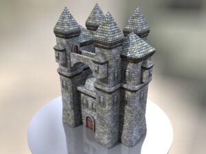 papercraft papiermodell castle burg schloss cinem4d c4d pepakura 15 - Medieval Castle Paper craft