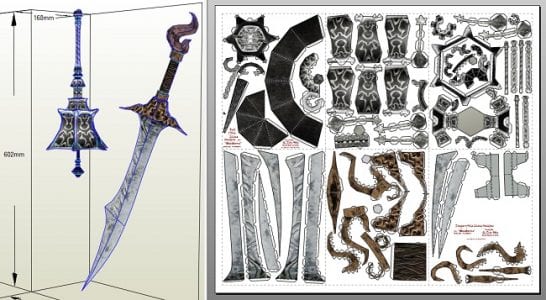 Bloodborne Chime Maiden Bell+Dagger Paper craft