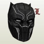 black panther Mask - Black Panther Mask Paper craft