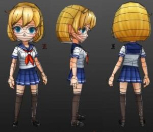 ellia school girl - Ellia School Girl Uniform Paper craft