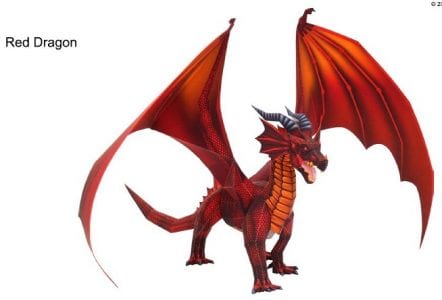 Red Dragon Paper craft
