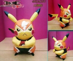 pikachu libre - Pikachu Libre Paper craft