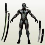 genji cosplay suit paper craft - Genji Overwatch Cosplay Suit Paper craft