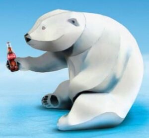 coca cola bear - Coca Cola Polar Bear Paper craft