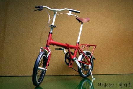 folding bike papercraft 2 - Folding Bicycle Paper craft