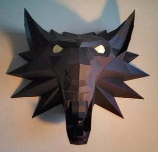 The Witcher Medallion Head Paper craft