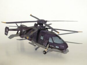 vystrihovacky 183 Sikorsky Raider - Sikorsky S-97 Raider Helicopter Paper craft