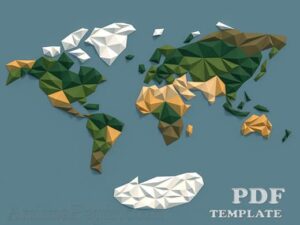 earth paper craft - World Map Paper craft
