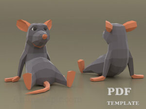 rat paper craft - Rat Ratatouille Paper craft