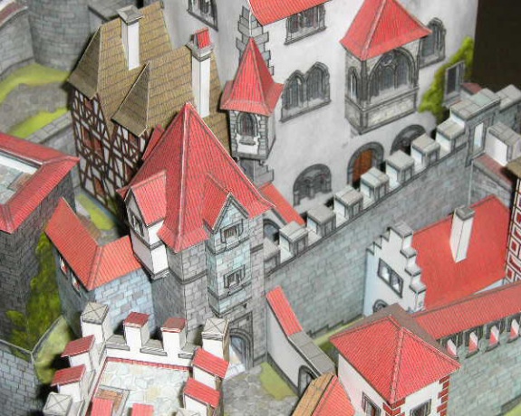 romantic castle papercraft 2 - Romanticky Hrad - Romantic Castle Paper craft
