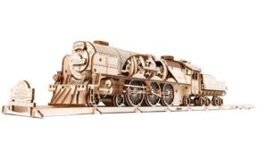 express steam - V-Express Steam Train with Tender mechanical Paper craft