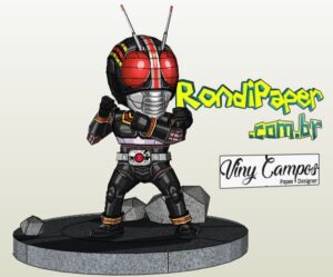 kamen rider - Chibi Black Kamen Rider Paper craft