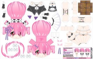 chibi ram bikini - Chibi Ram Bikini ver Paper craft