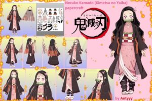 nezuko kimetsu no yaiba papercraft by antyyy ddnakdn fullview - Kamado Nezuko Paid Paper craft